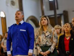Gobernador Luis Caldera participó en la eucaristía de imposición de cenizas
