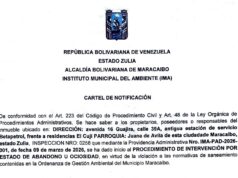 Notificación : Alcaldía abre procedimiento de intervención por estado de abandono a terreno ubicado en la avenida 16 Guajira