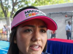 Alcaldía de Maracaibo entregó rehabilitada la cancha de usos múltiples Ayacucho Daniela Jiménez, presidenta de IMDEPREC