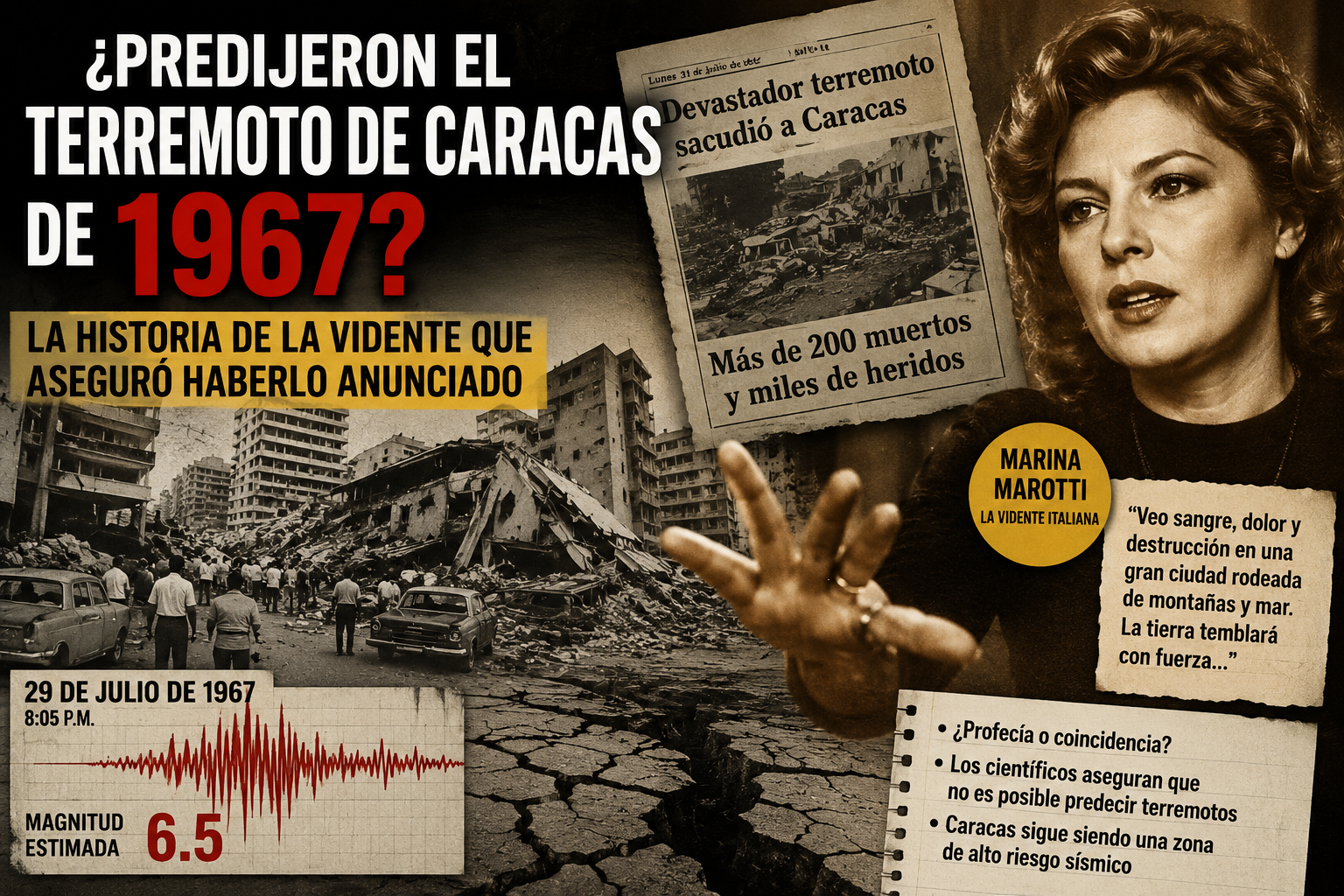 Predijeron el terremoto de Caracas de 1967? La historia de la vidente que aseguró haberlo anunciado
