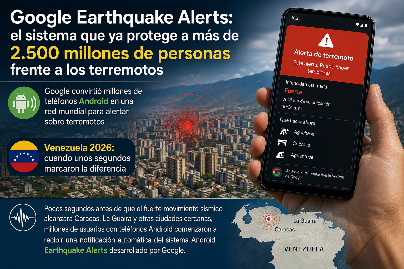 Google Earthquake Alerts: el sistema que ya protege a más de 2.500 millones de personas frente a los terremotos