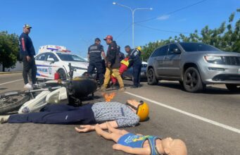 Simulacro vial en Maracaibo busca crear conciencia en conductores sobre prevención de accidentes