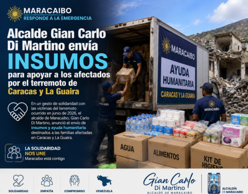 Maracaibo responde a la emergencia: Alcalde Gian Carlo Di Martino envía insumos para apoyar a los afectados por el terremoto de Caracas y La Guaira Maracaibo responde a la emergencia
