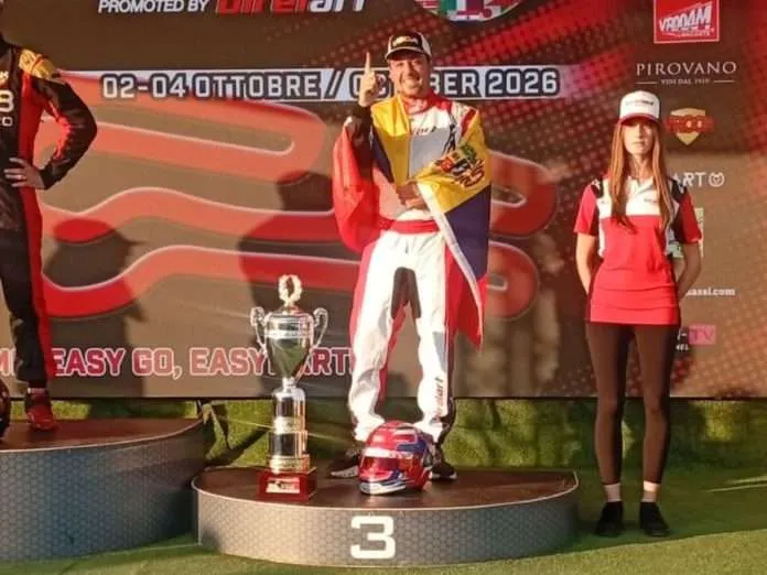 Andrés Machado se embraguetó y puso a Venezuela en el Podio del Mundial de Easykart