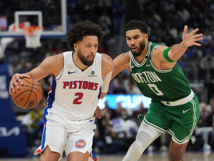 Piston vino de atrás y apabulló a los Celtics en inició de la NBA
