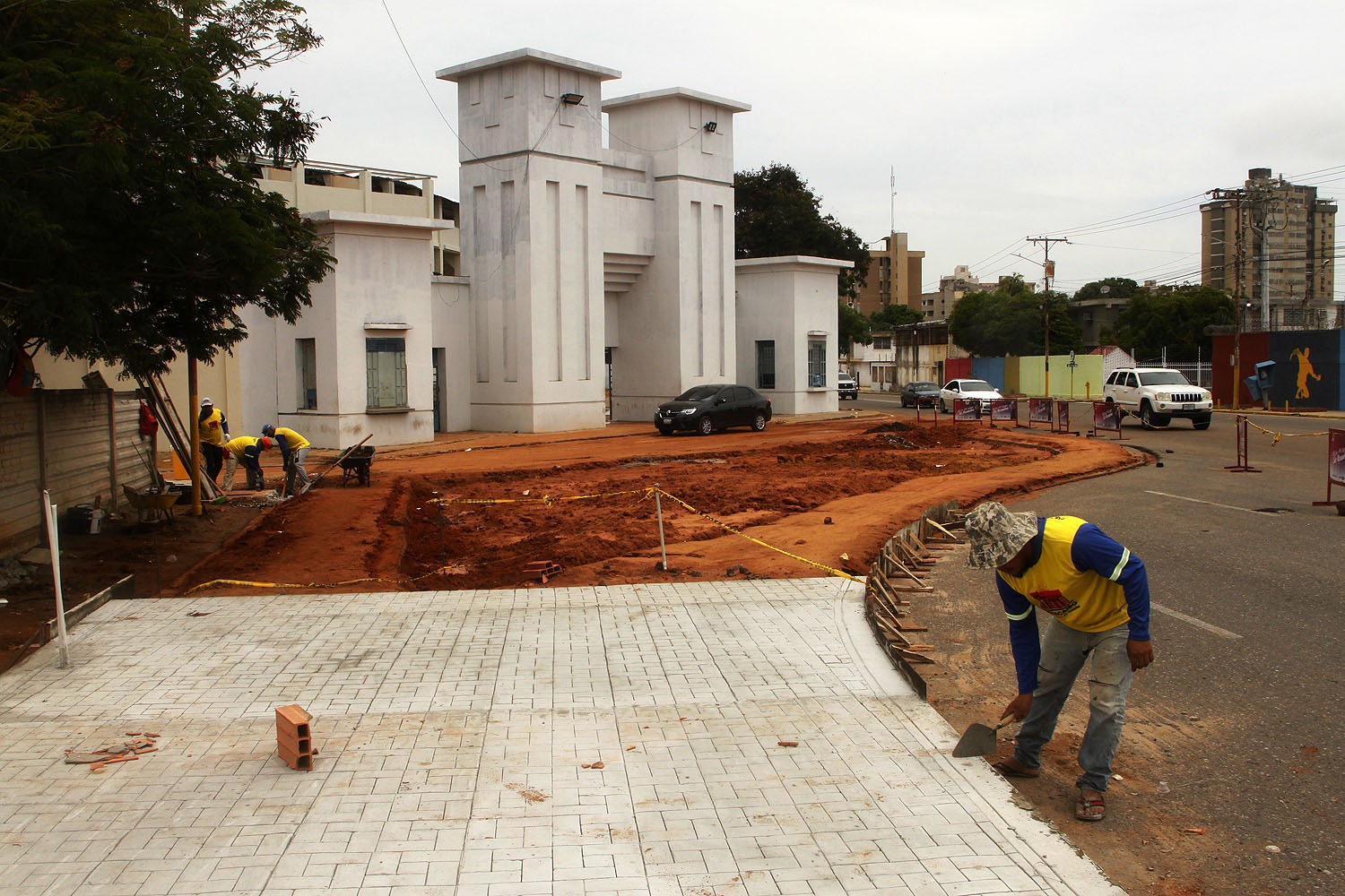 Nueva plazoleta del Estadio «Alejandro Borges» empieza a tomar forma con un diseño moderno